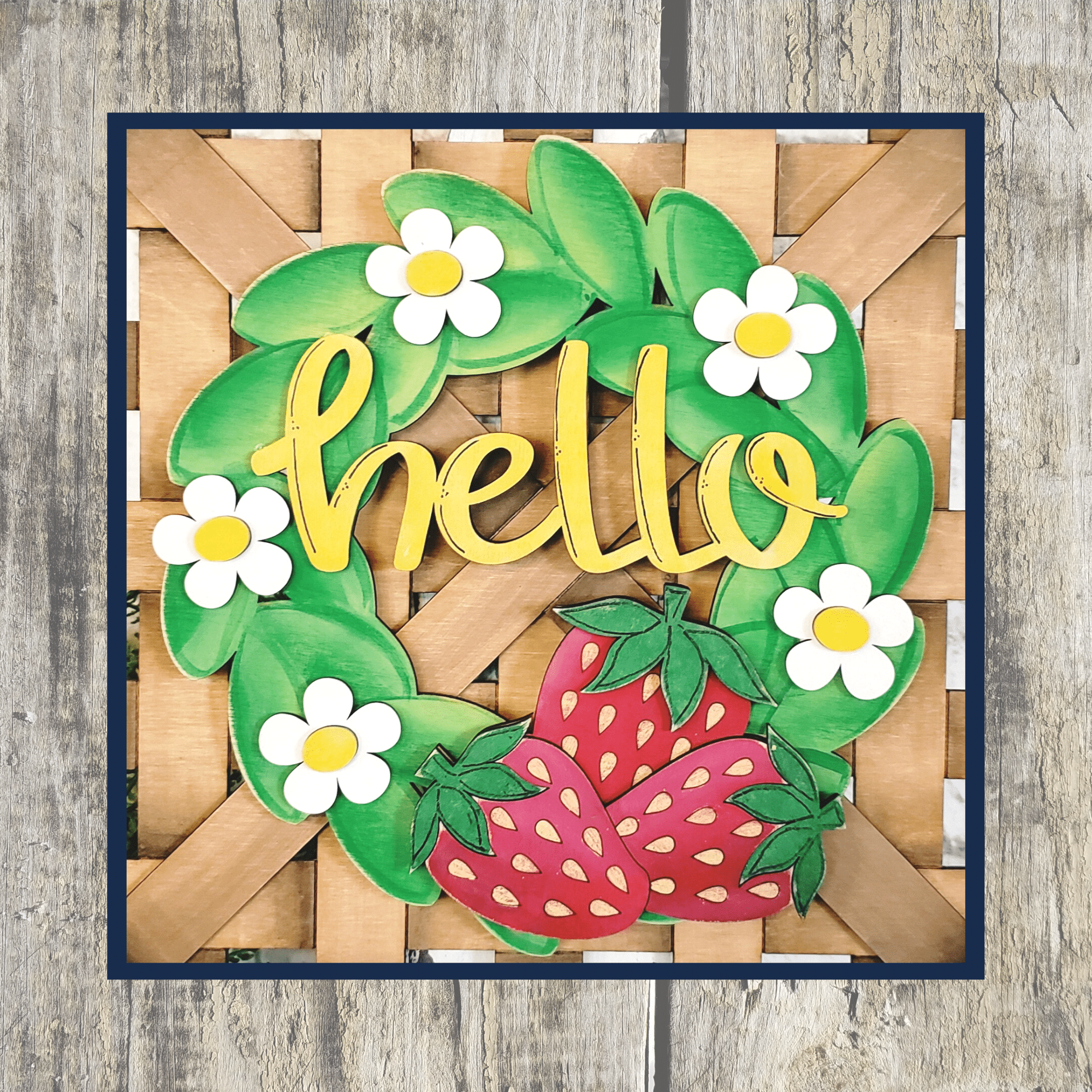 Hello Strawberries - Interchangeable Wreath